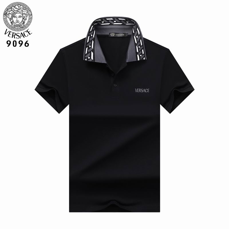 Wholesale Cheap V ersace Short Sleeve Lapel Polo T Shirts for Sale