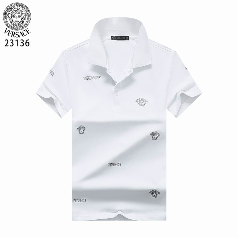 Wholesale Cheap V ersace Short Sleeve Lapel Polo T Shirts for Sale