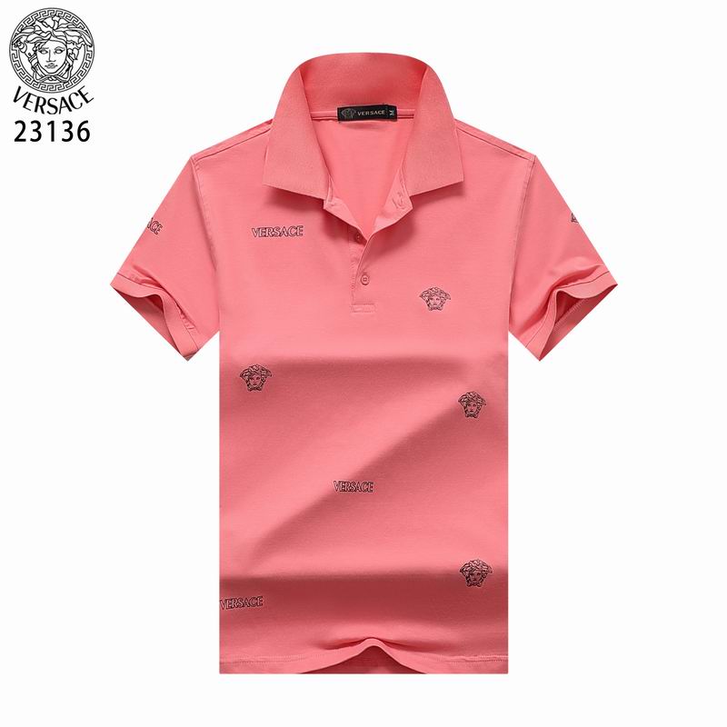 Wholesale Cheap V ersace Short Sleeve Lapel Polo T Shirts for Sale