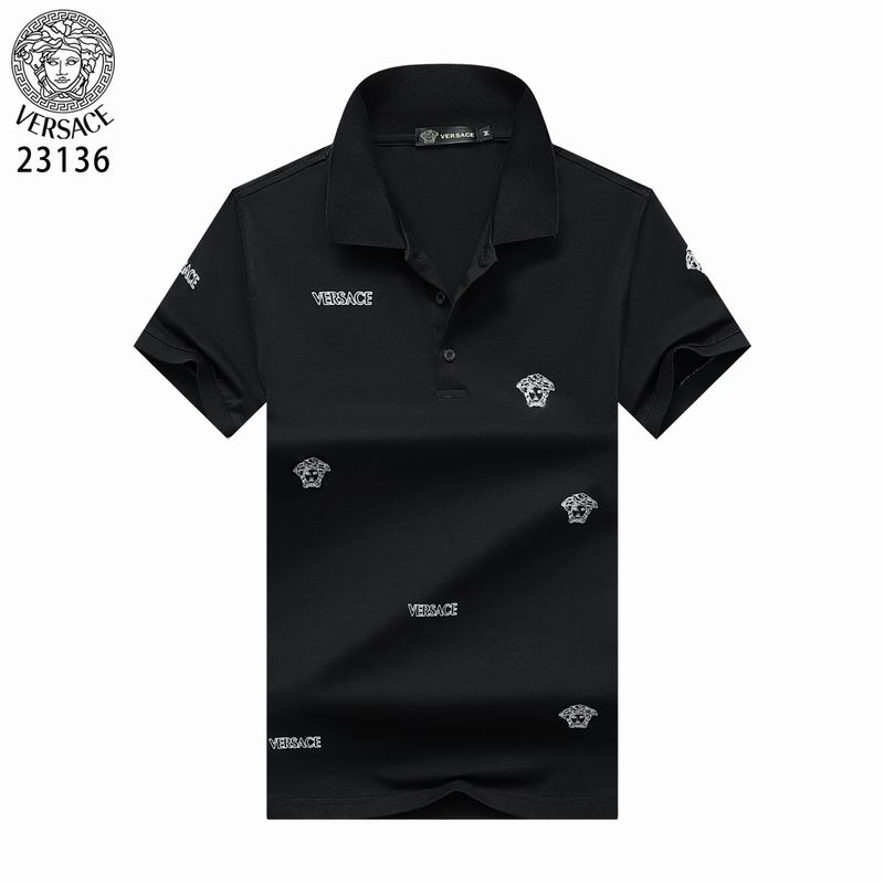 Wholesale Cheap V ersace Short Sleeve Lapel Polo T Shirts for Sale