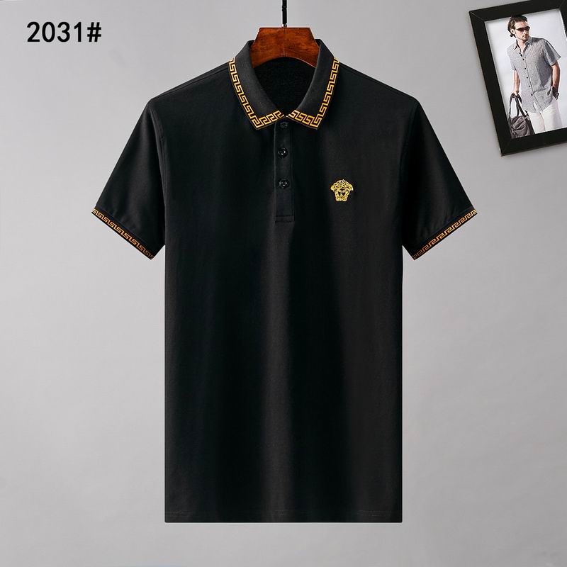 Wholesale Cheap V.ersace Short Sleeve Lapel T Shirts for Sale