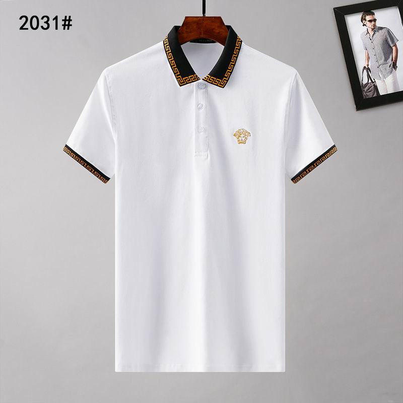 Wholesale Cheap V.ersace Short Sleeve Lapel T Shirts for Sale