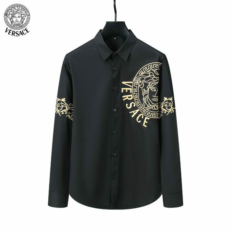 Wholesale Cheap V ersace Long Sleeve Replica Shirts for Sale