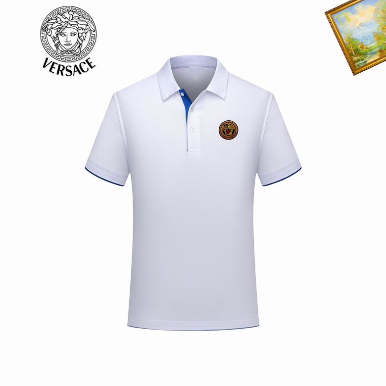 Wholesale Cheap V ersace Short Sleeve Lapel Polo T Shirts for Sale