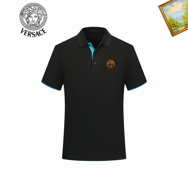 Wholesale Cheap V ersace Short Sleeve Lapel Polo T Shirts for Sale