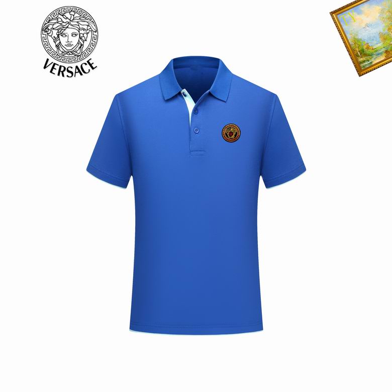 Wholesale Cheap V ersace Short Sleeve Lapel Polo T Shirts for Sale