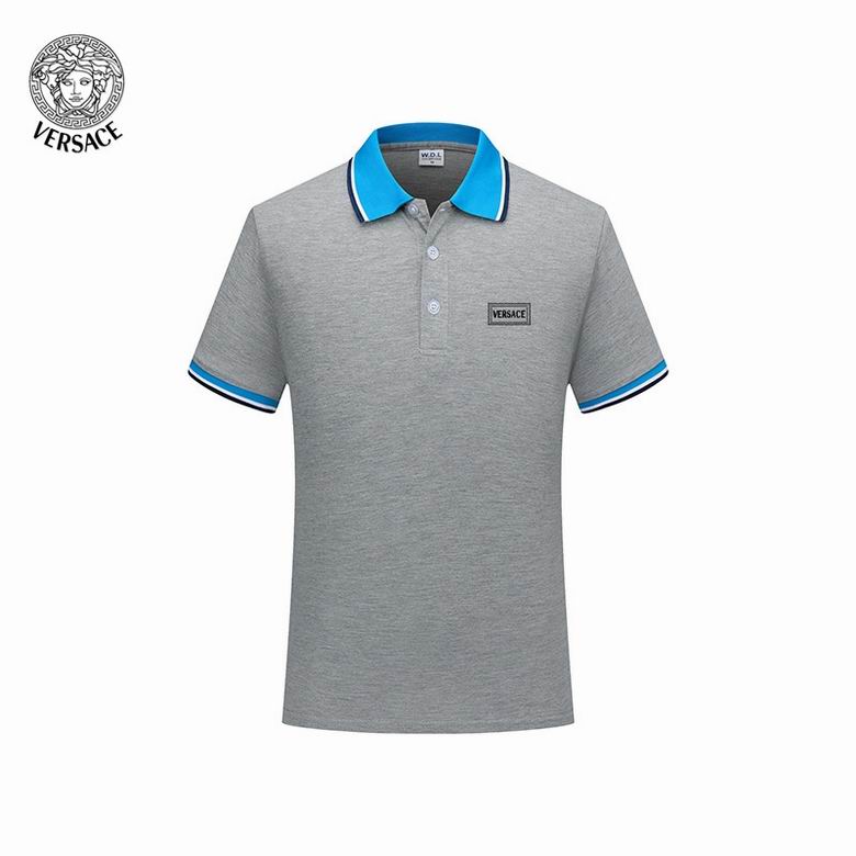 Wholesale Cheap V ersace Short Sleeve Lapel Polo T Shirts for Sale