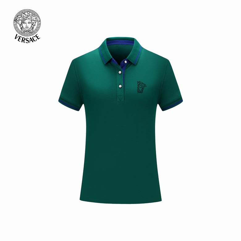 Wholesale Cheap V ersace Short Sleeve Lapel Polo T Shirts for Sale