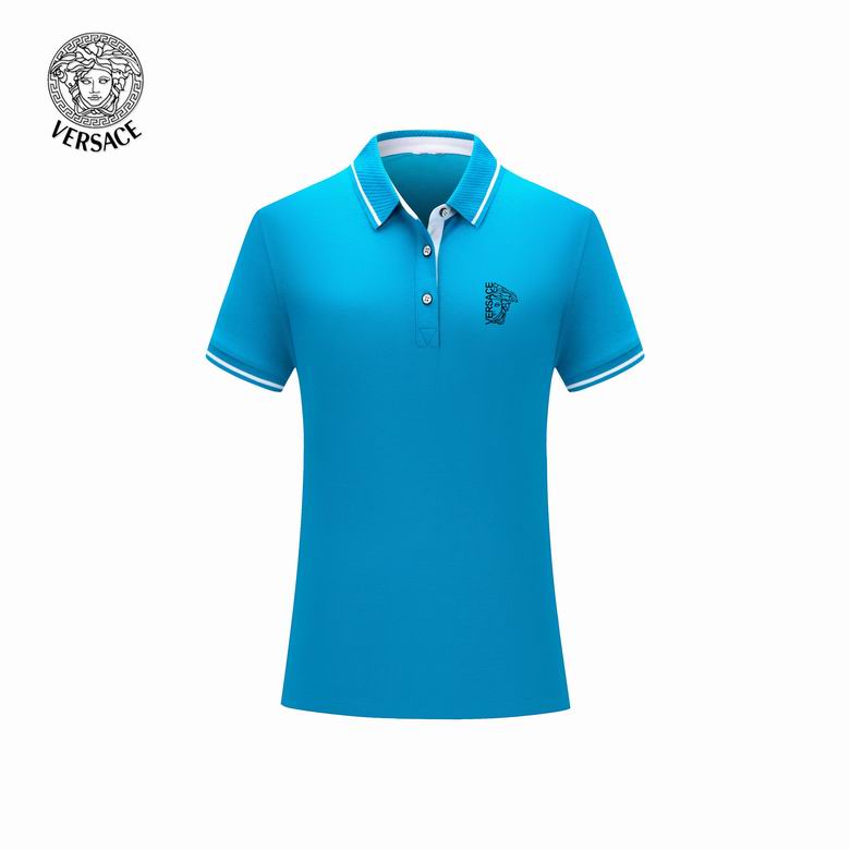 Wholesale Cheap V ersace Short Sleeve Lapel Polo T Shirts for Sale