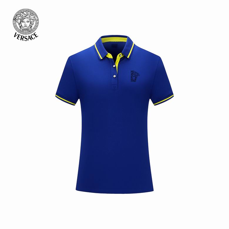 Wholesale Cheap V ersace Short Sleeve Lapel Polo T Shirts for Sale