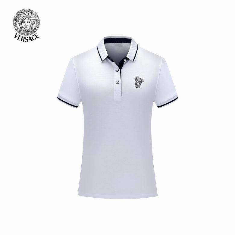 Wholesale Cheap V ersace Short Sleeve Lapel Polo T Shirts for Sale