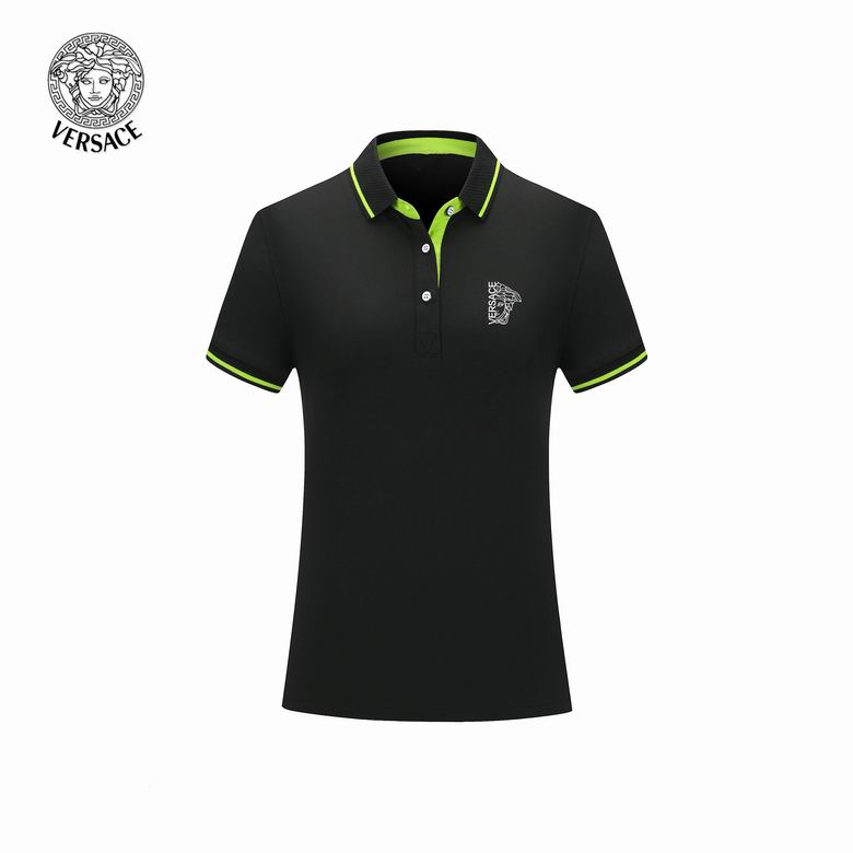 Wholesale Cheap V ersace Short Sleeve Lapel Polo T Shirts for Sale