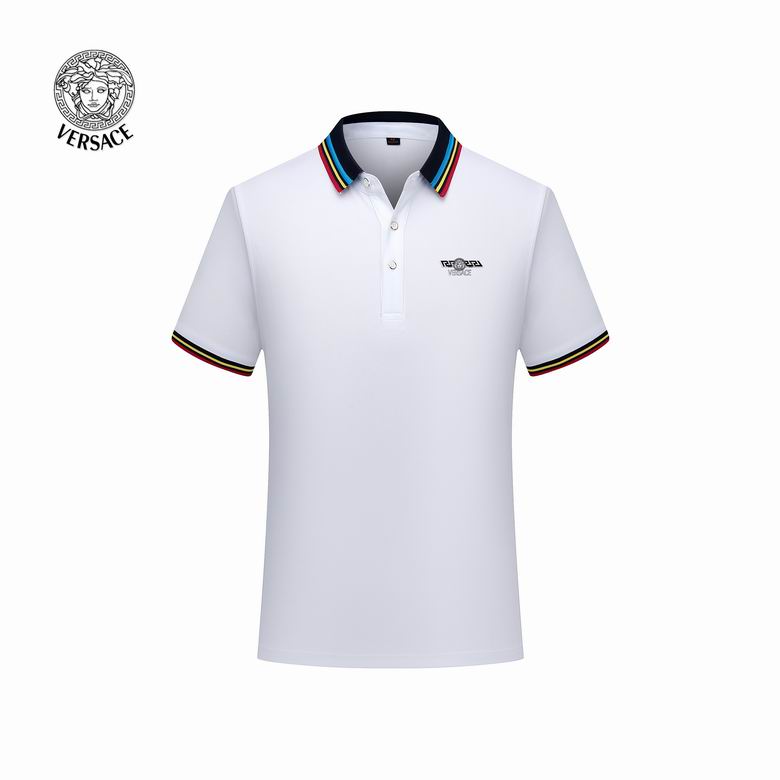 Wholesale Cheap V ersace Short Sleeve Lapel Polo T Shirts for Sale