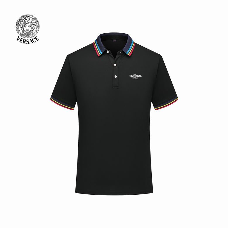 Wholesale Cheap V ersace Short Sleeve Lapel Polo T Shirts for Sale