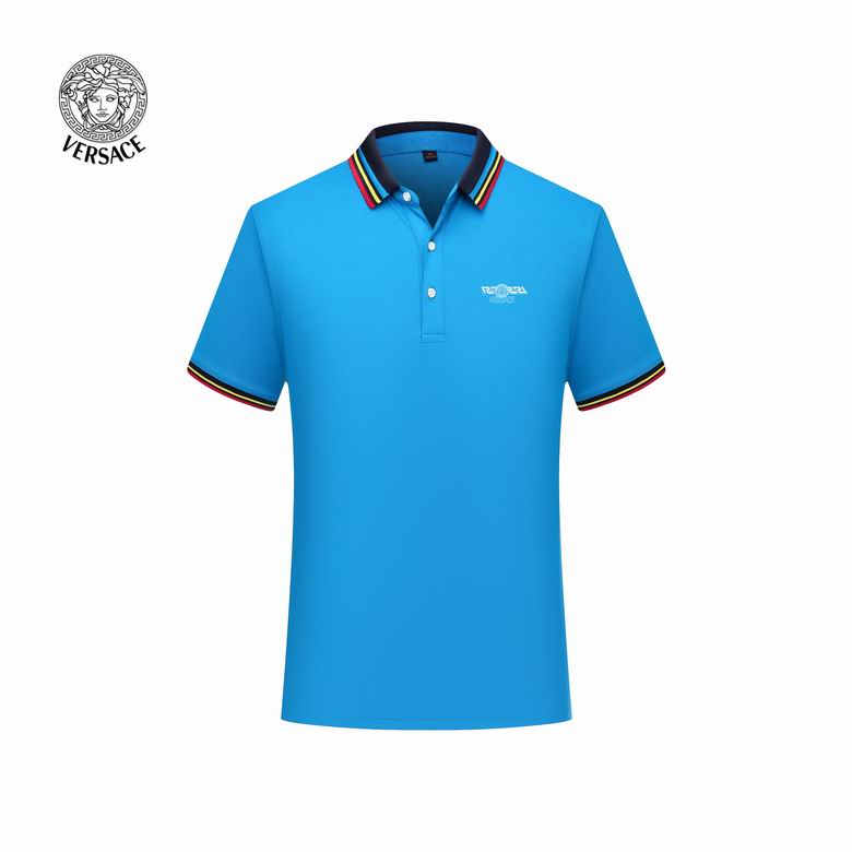 Wholesale Cheap V ersace Short Sleeve Lapel Polo T Shirts for Sale