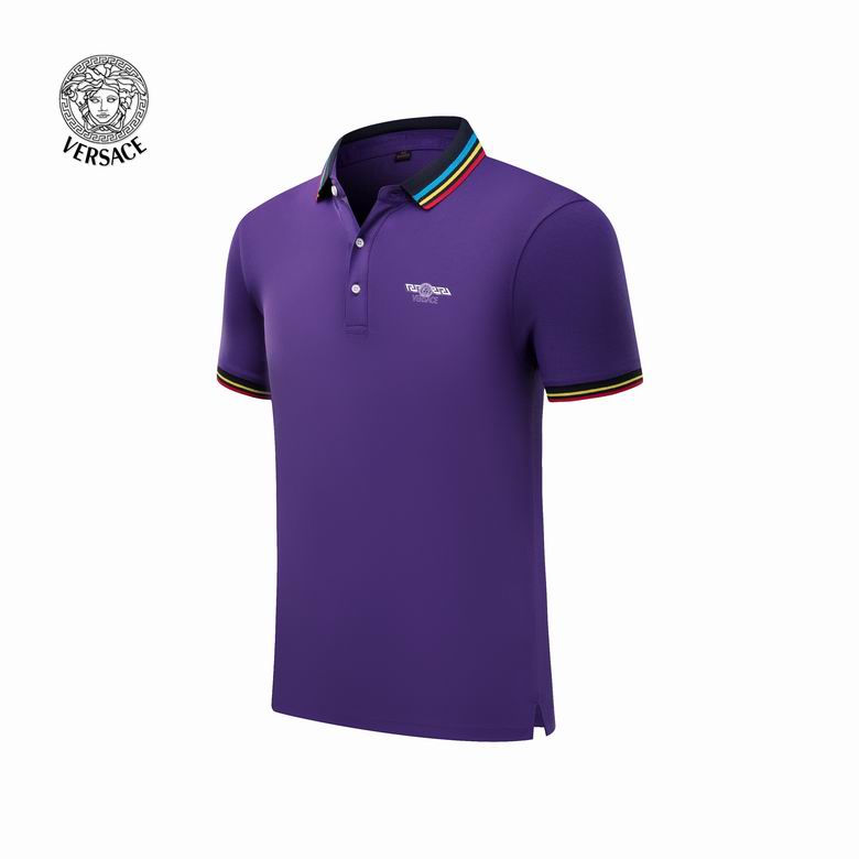 Wholesale Cheap V ersace Short Sleeve Lapel Polo T Shirts for Sale