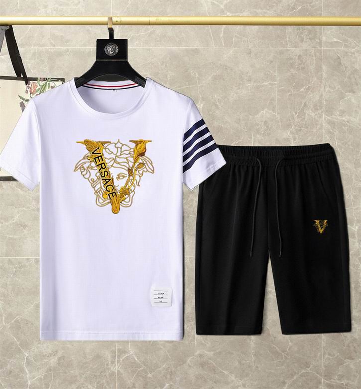Wholesale Cheap V.ersace Short Sleeve Replica Tracksuits for Sale
