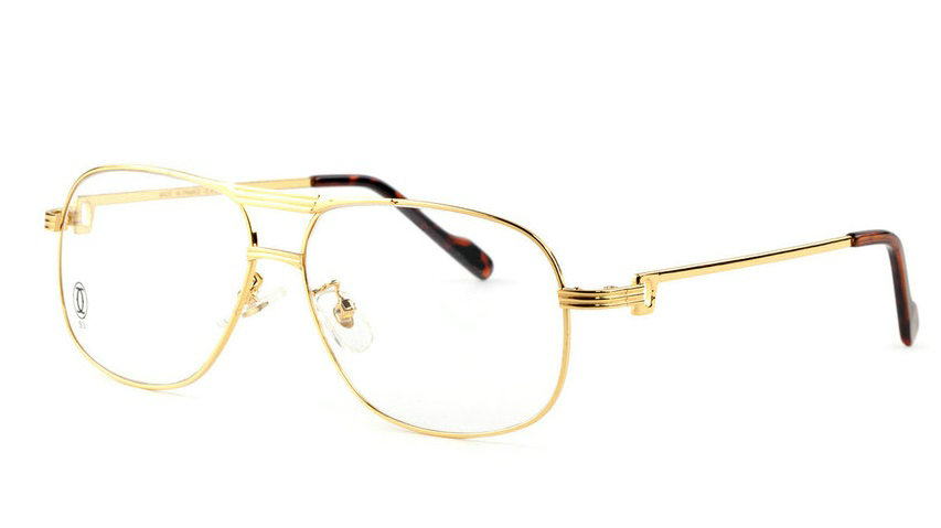 Wholesale Replica Cartier Full Rim Metal Eyeglasses Frame for Sale-036