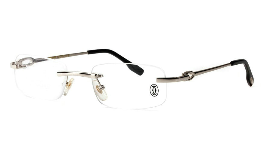 Wholesale Cheap Cartier Replica Rimless Glasses Frames for Sale-001