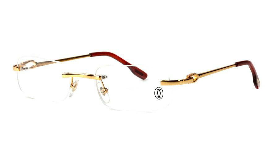 Wholesale Cheap Cartier Replica Rimless Glasses Frames for Sale-002