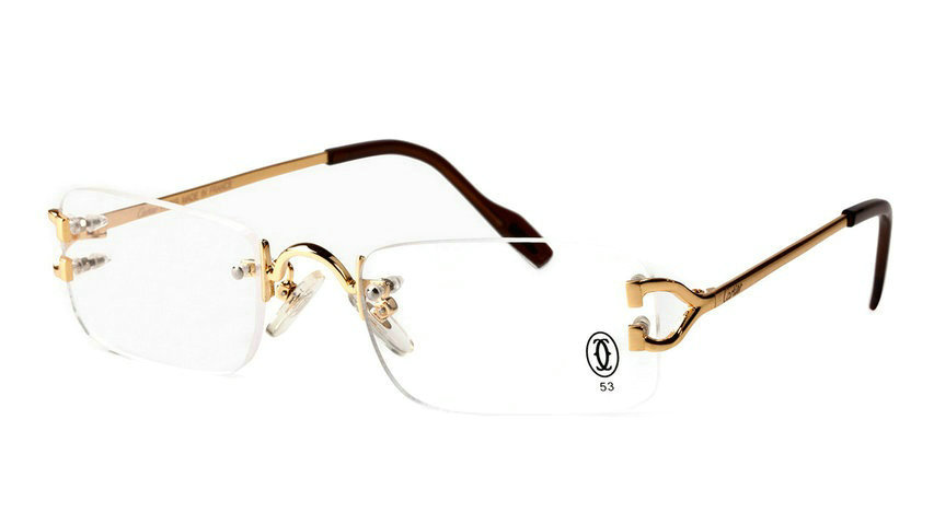 Wholesale Cheap Cartier Metal Rimless Glasses Frames Replica for Sale-018
