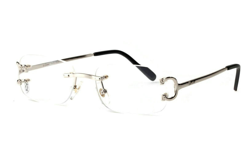 Wholesale Cheap Cartier Replica Rimless Glasses Frames for Sale-025