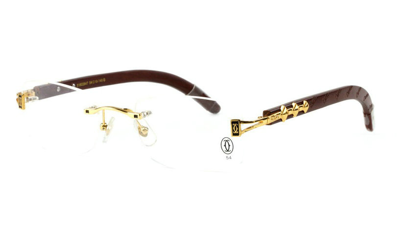 Wholesale Replica Cartier Wood Frame Glasses for Sale-168