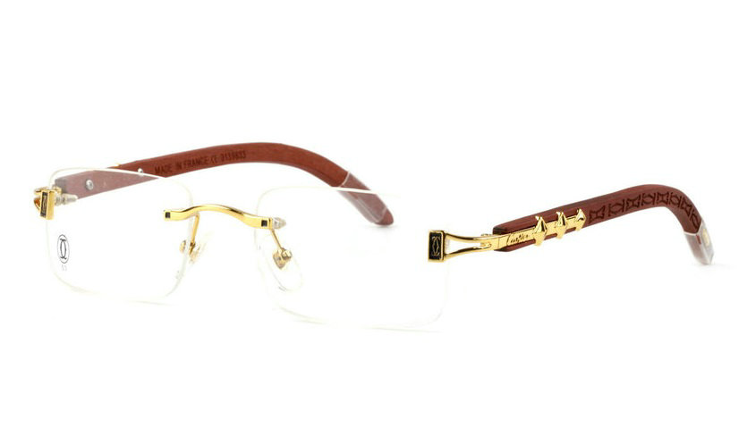 Wholesale Replica Cartier Wood Frame Glasses for Sale-169