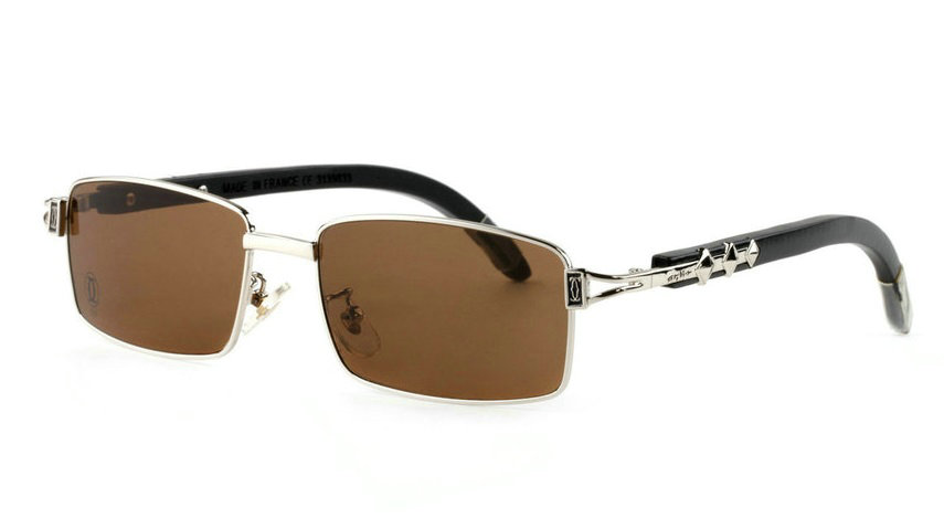 Wholesale Cartier Wood Frame Sunglasses Replica for Sale-175