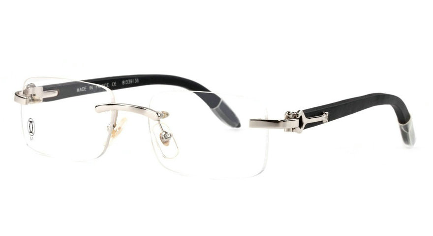 Wholesale Cartier Rimless Wood Frame Glasses for Sale-184