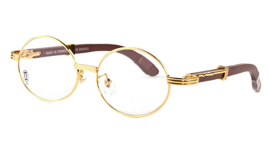 Wholesale Cheap Replica Cartier Wood Eyeglass Frames for Sale-202