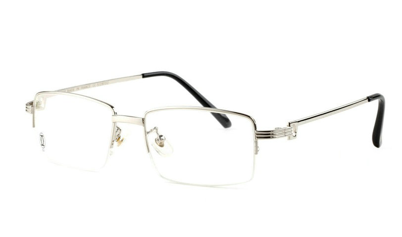 Wholesale Cartier Metal Half Rim Replica Glasses Frame for Sale-023