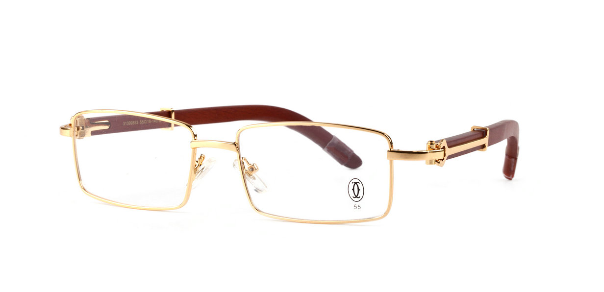 Wholesale Replica Cartier Wood Frame Glasses For Cheap Sale-633