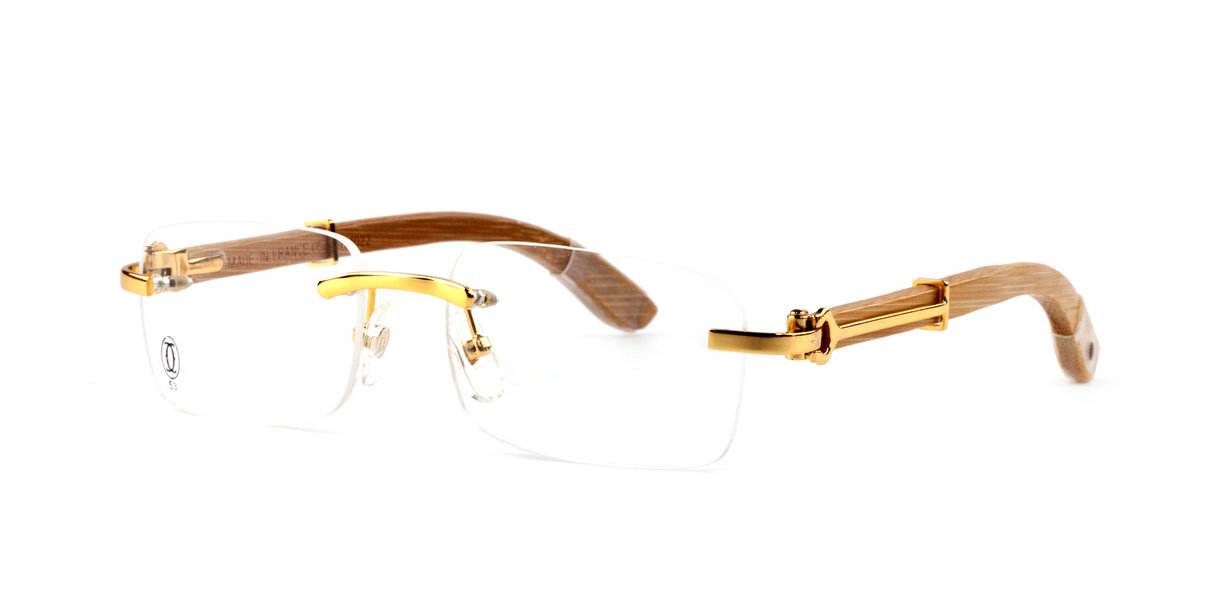 Wholesale Cheap Replica Cartier Bamboo Frame Glasses-640