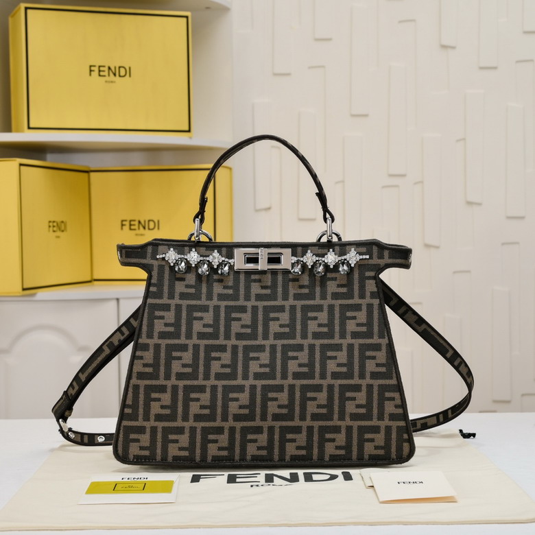 Wholesale Cheap Aaa quality Fendi Replica Peekaboo Tote Shoulder Bags for Sale