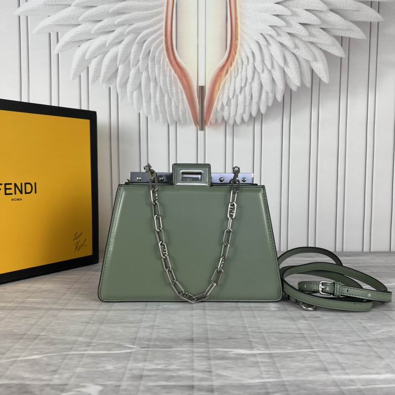 Wholesale Cheap Aaa quality Fendi Replica Peekaboo Cut Leather Shoulder Bags for Sale