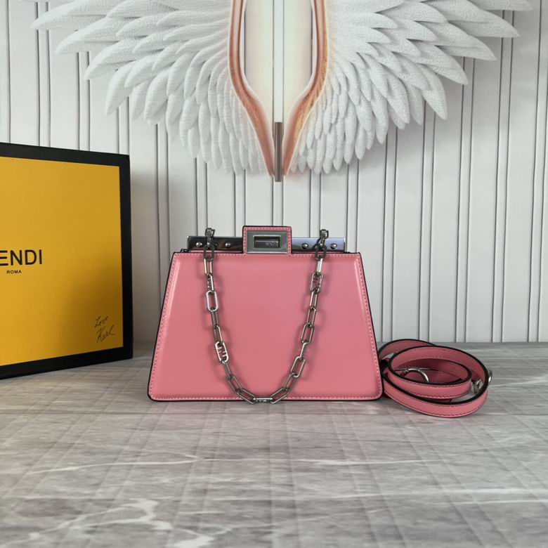 Wholesale Cheap Aaa quality Fendi Replica Peekaboo Cut Leather Shoulder Bags for Sale