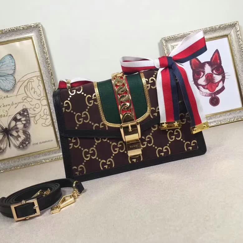 Wholesale GUCCI Sylvie GG velvet small shoulder bag