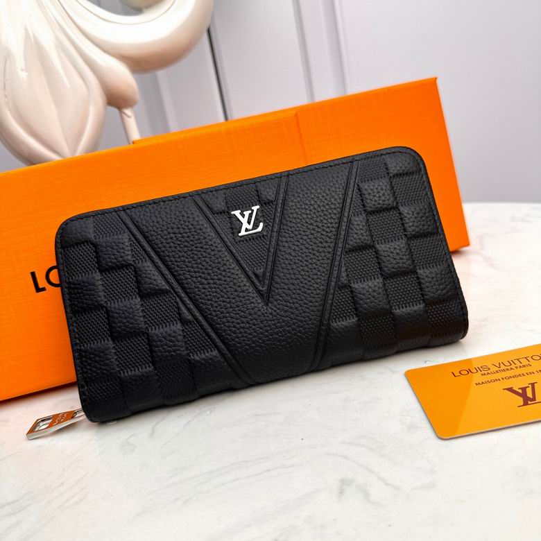 Wholesale High Quality AAA Louis Vuitton Fashion zipper Leather Replica Wallets for Sale