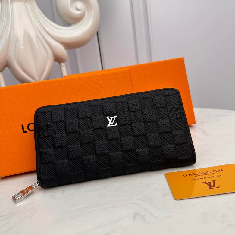 Wholesale High Quality AAA Louis Vuitton Fashion zipper Leather Replica Wallets for Sale