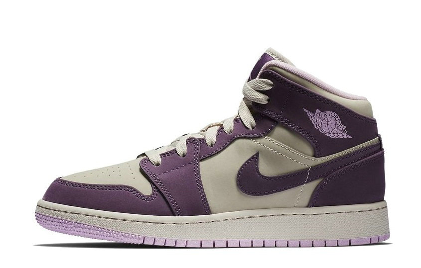 Air Jordan 1 Retro Mid Gs Pro Purple 555112 500