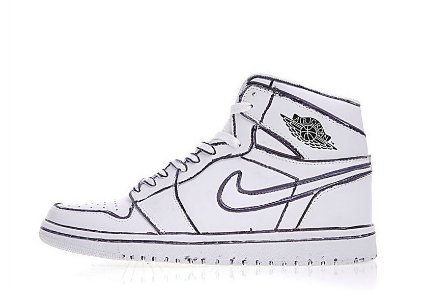 Joshua Vides x Air Jordan 1 White Black-173