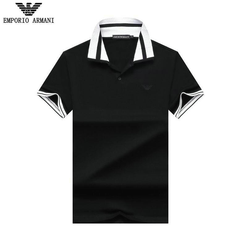 Wholesale Cheap Armani Shorts Sleeve Lapel T Shirts for Sale