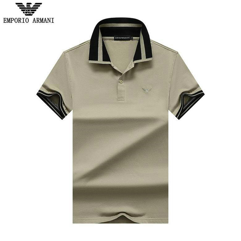 Wholesale Cheap Armani Shorts Sleeve Lapel T Shirts for Sale