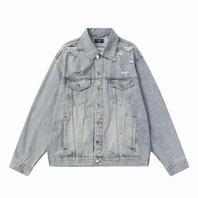 Wholesale Cheap B Alenciaga Replica Denim Jackets for Sale