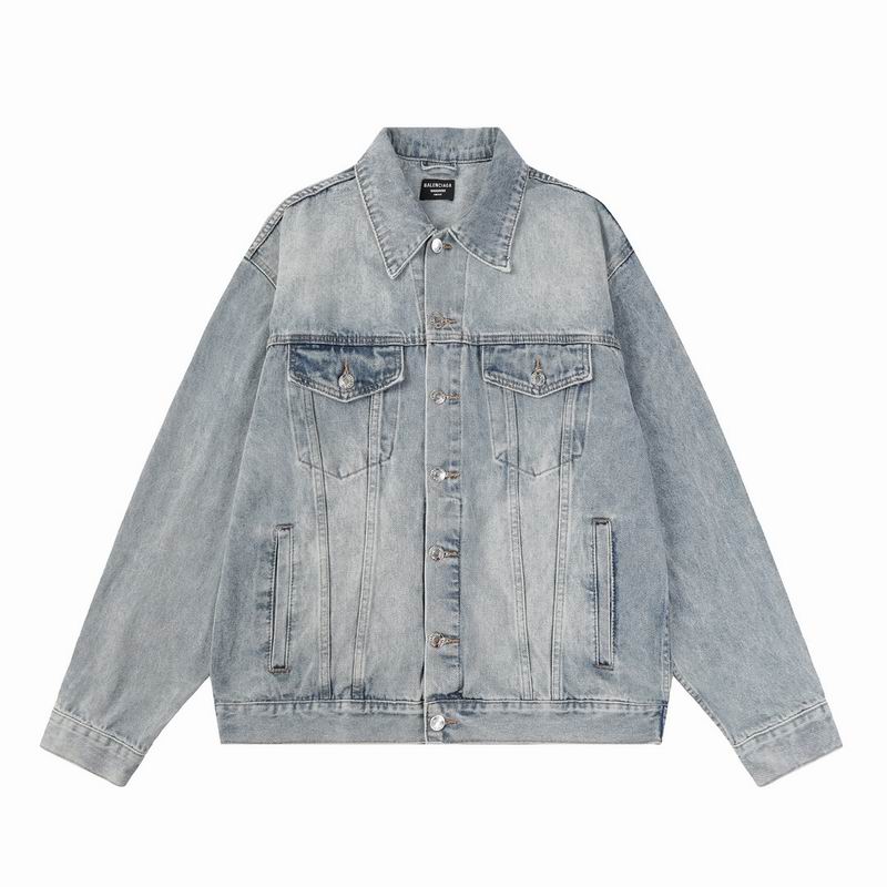 Wholesale Cheap B Alenciaga Replica Denim Jackets for Sale