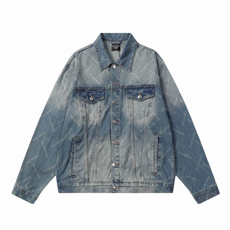 Wholesale Cheap B Alenciaga Replica Denim Jackets for Sale