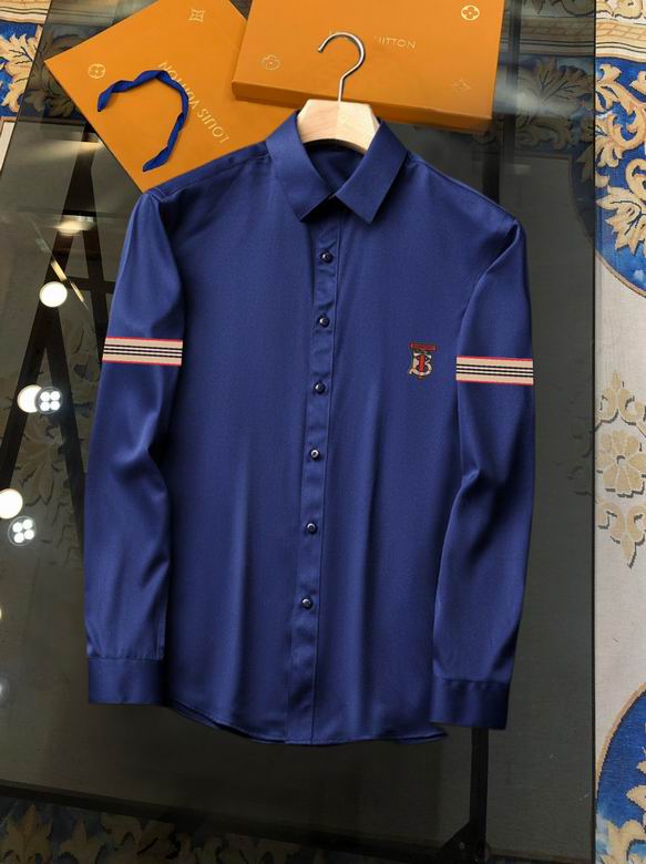 Wholesale Cheap B urberry Long Sleeve Replica Shirts for Sale