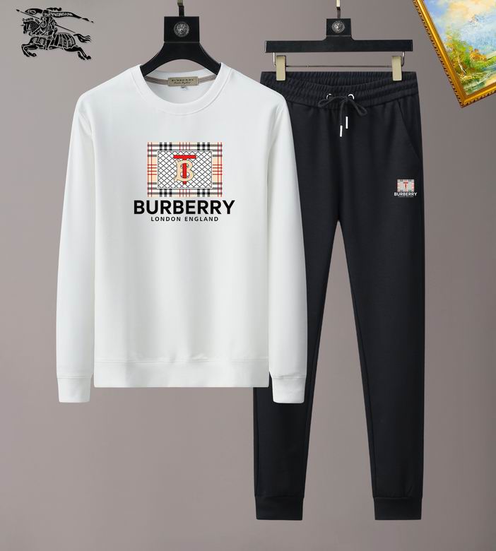 Wholesale Cheap B urberry Long Sleeve Replica Tracksuits for Sale