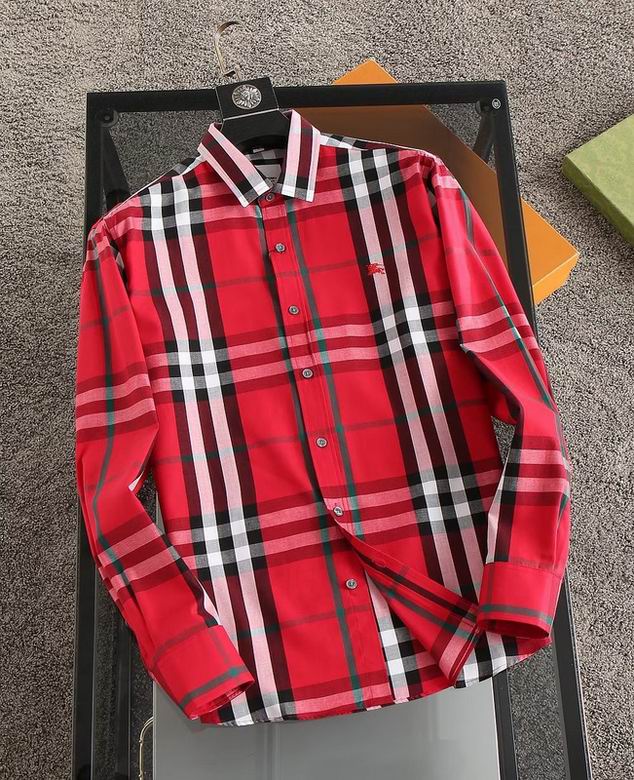 Wholesale Cheap B urberry Long Sleeve Replica Shirts for Sale